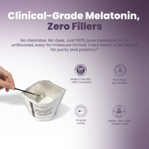 Melatonin Pure Bulk Powder | Custom Dose 2mg – 5mg (20g-500g)