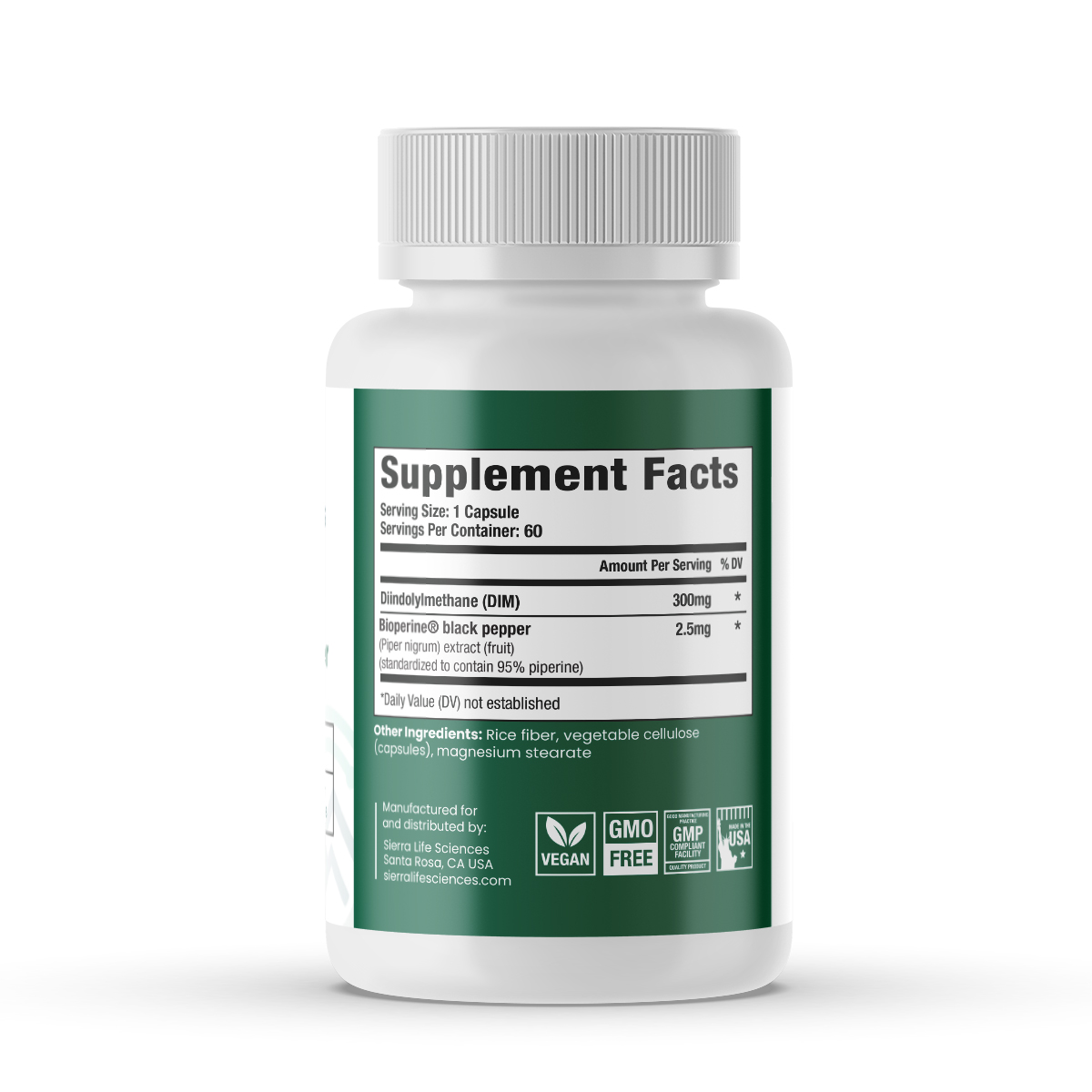 DIM + Black Pepper Supplement Facts