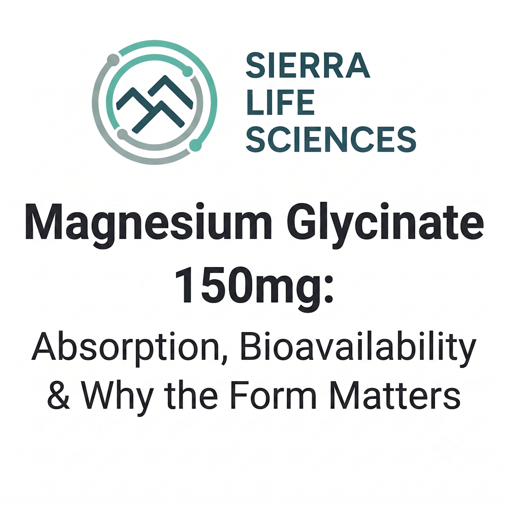 Read more about the article Magnesium Glycinate 150mg: Absorption, Bioavailability & Why the Form Matters