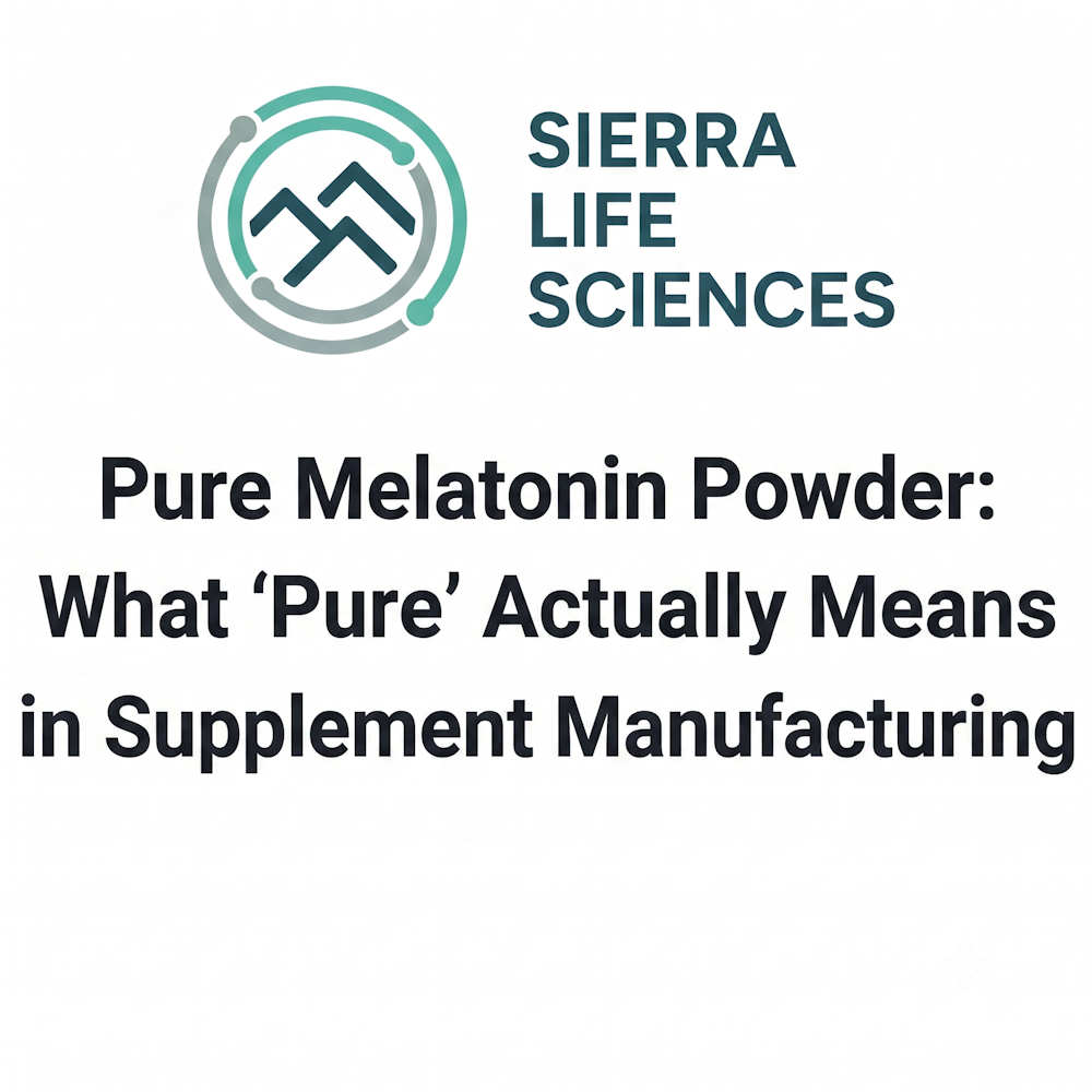 Read more about the article Pure Melatonin Powder: What “Pure” Actually Means in Supplement Manufacturing
